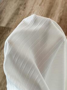 Manfinity Joysei Bộ đồ đi biển đơn giản và thời trang cho nam, áo sơ mi ngắn tay màu trơn và quần short, mặc hàng ngày - trắng - Xem 5