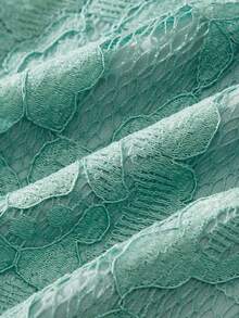 SHEIN Elegant Lace Dress For Tween GirlsSleeveless Summer Party Dress - Green - View 6