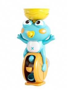 MINKOJA 1个青蛙戏水旋转玩具，适用于儿童泳池和浴室，复活节，复活节礼物，儿童节，儿童玩具，沙滩玩具，泳池玩具，水上玩具，儿童喷水玩具 - 彩色 - 查看 3