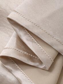 DAZY Elegant Satin Loose Women's Nightgown, Summer - Apricot - View 7