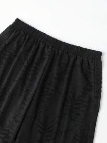 GlowEve CURVE Quần ống đứng dáng rộng, cạp chun co giãn, chất liệu jacquard mỏng nhẹ, thích hợp cho nữ mùa xuân/hè, đa năng cho đi làm, công sở, mua sắm và mặc hàng ngày. - màu đen - Xem 6