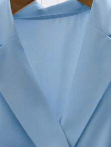 GlowEve Women's Color Block Waist Gathered A-Line Elegant Daily Commute Fashion French Street Retro Versatile Holiday Business Long Sleeve Shirt Dress, Autumn/Winter - Multicolor - View 6