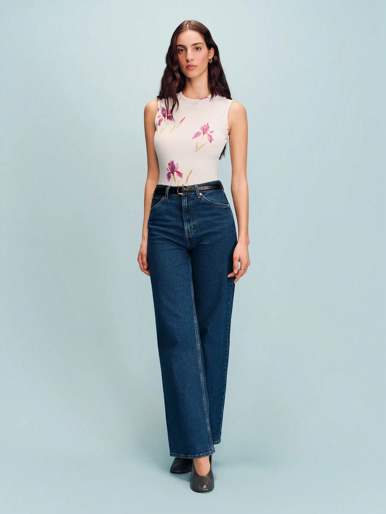 Women's Floral Print Fitted Sleeveless Top Casual Vacation Office Spring Summer Style French Style Parisian Style