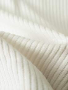 Franclia Elegant T-Shirt Short-Sleeved T-Shirt White T-Shirt Drawstring Design T-Shirt Women's Elegant T-Shirt Versatile T-Shirt Women's Casual Vacation T-Shirt Women's Outing T-Shirt Women's Commuting Wear Women's Spring And Summer T-Shirt Women's Graduation Season T-Shirt - White - View 3