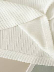 Franclia Elegant T-Shirt Short-Sleeved T-Shirt White T-Shirt Drawstring Design T-Shirt Women's Elegant T-Shirt Versatile T-Shirt Women's Casual Vacation T-Shirt Women's Outing T-Shirt Women's Commuting Wear Women's Spring And Summer T-Shirt Women's Graduation Season T-Shirt - White - View 6