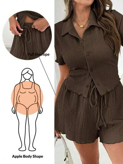 SHEIN Essnce Plus Size Summertwo-Piece Set,Summer Sets Two Pieces Set Shorts,Back To School Clothes Tween Girl Clothes ,Women Two Pieces Sets Concert Women Outfit Y2k Set,Two Pieces,Lounge Sets For Women Vacation Two Pieces Set Mint Green Suit