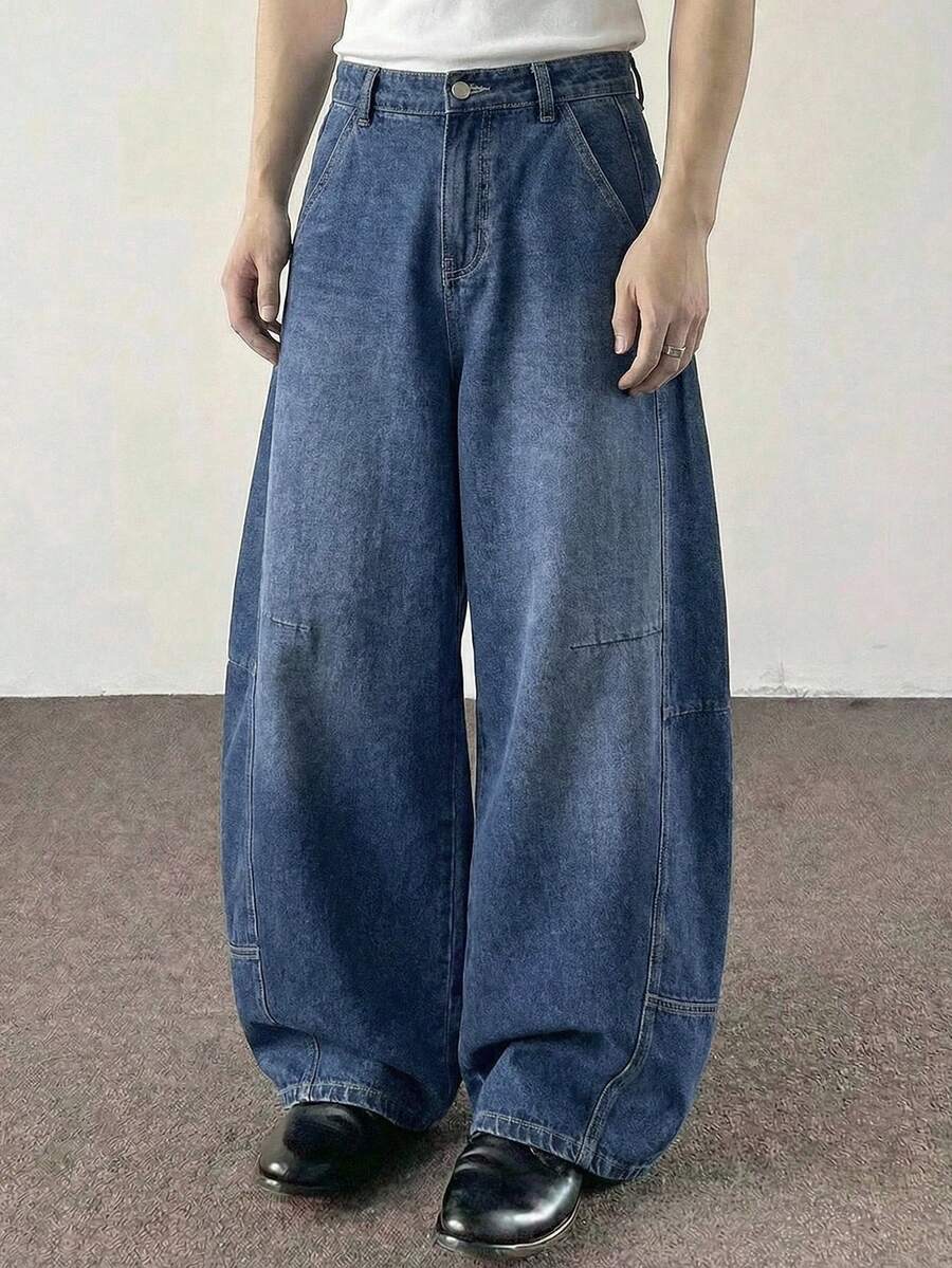 SWAVVY Pantalones vaqueros de ajuste holgado y casual con bolsillos, versátiles para el verano - Azul - Ver 1