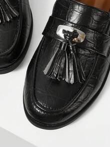 MOTF ZAPATOS PLANOS TIPO MOCASÍN CÓMODOS Y ELEGANTES DE ESTILO BRITÁNICO RETRO PARA MUJER - Negro - Ver 6