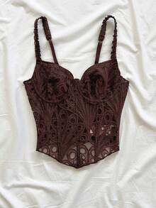 Blusa sin mangas para mujer para ocasiones casuales como vacaciones, boda en la playa, graduación, brunch, Día de San Patricio, Spring Break, Pascua, festivales de música, estilo bohe - Café integral - Ver 3