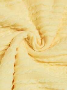 GlowEve New Waist-Cinching Textured Asymmetric Shoulder Ruffle Cream Yellow Summer Sweet Versatile Gentle Mature Commute Casual Blouse For Women - Yellow - View 6