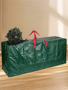 1 Storage Bag - Thick, Large-Capacity Organizer Bag, Suitable For 7.5/9-Foot Tall Detachable Artificial Trees, With Durable Reinforced Handles And Double Zippers - Waterproof, Dustproof, Moisture-Proof, And Insect-Proof. - Green - View 1