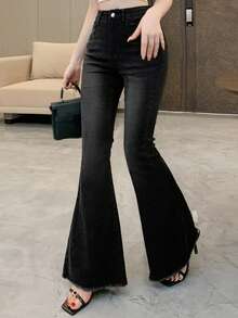 DAZY Women's Distressed Loose Casual Denim Jeans, Versatile For Spring And Summer - Blue - View 1