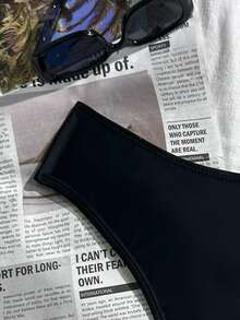 Swim Chiccia 26SS Black Metal Accessory Shell Swimsuit Bottom, Summer Beach Vacation - Black - View 4