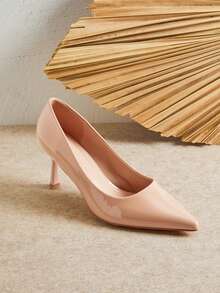 SHUZIA Women Classic Elegant Pointy Toe Stiletto Pumps - Apricot - View 9