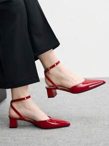 CUCCOO BIZCHIC Women Heeled Sandals - Red - View 1