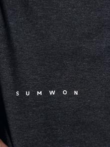 SUMWON Top de performance à demi-zip à manches longues en jersey absorbant l'humidité avec logo sur la poitrine, pour l'entraînement et les séances de sport - Gris - Voir 7