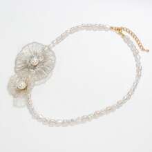 Opalesca Dây chuyền/vòng tay mạ vàng 18k hình hoa móc đặc biệt bất đối xứng đính ngọc trai giả, cao cấp/thanh lịch/sang trọng/đeo hàng ngày/tối giản, ngọc trai/pha lê, dành cho mẹ/phụ nữ/bé gái/người mẹ, mùa hè/bãi biển/lễ hội/tiệc tùng/kỳ nghỉ/du lịch, lễ đính hôn/đám cưới/lời hứa, cô dâu, hình trái tim/hoa, phong cách cổ tích/nàng tiên cá. - trắng - Xem 14