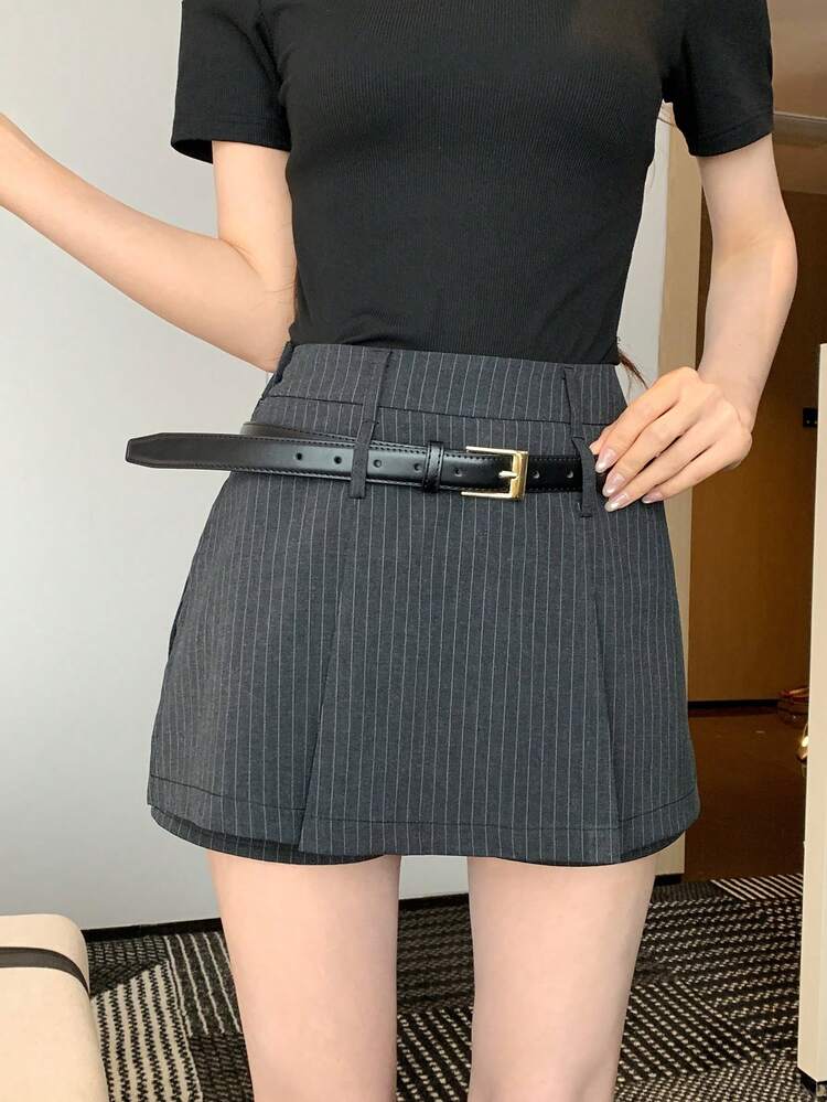 Women's Casual Striped Shorts, Suitable For Summer Commute