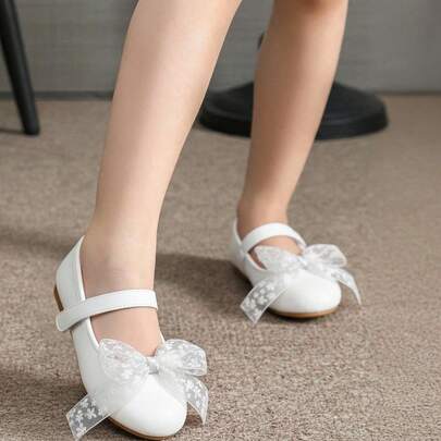 Zapatos planos modernos y elegantes, con diseños de lazo y moño de liston para fiesta estilo princesa o un espectáculo de vacaciones, suaves, cómodos para uso diario Colores Basicos
