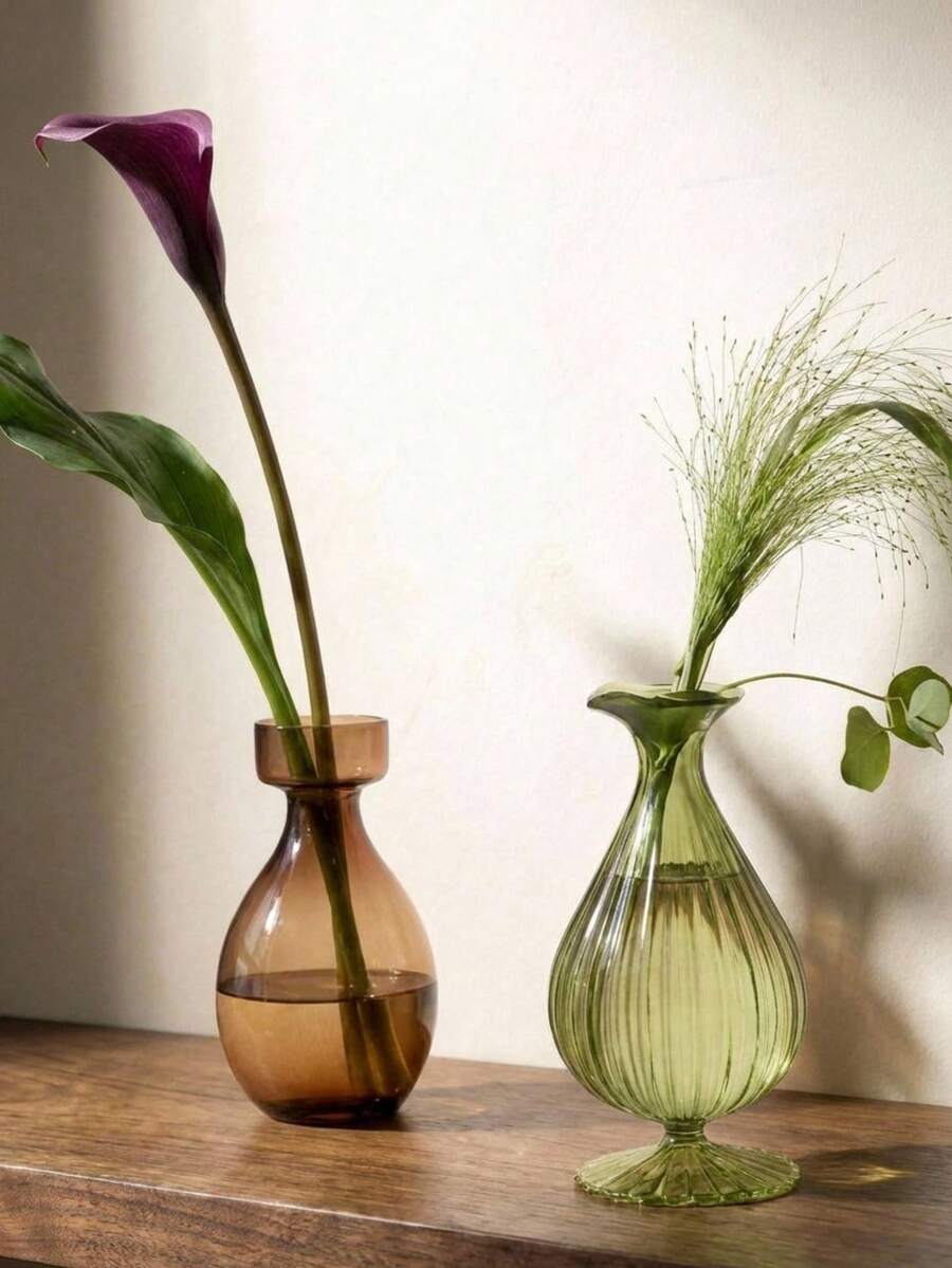 Cirelle 现代玻璃花瓶 - 多色几何造型中心装饰品,适用于插花和植物繁殖,简约风格装饰 - 彩色 - 查看 1