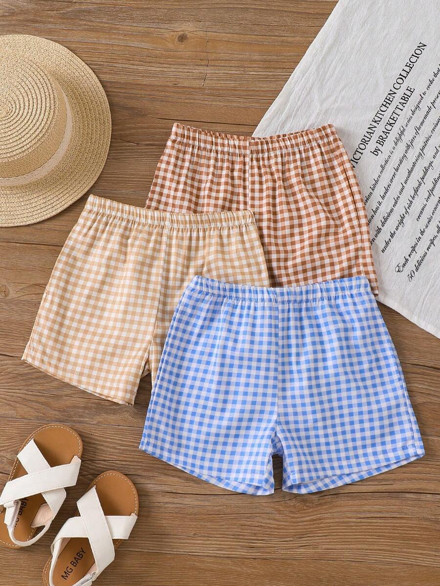 SHEIN Baby Boy's Summer Multiple Piece Set, Fashionable Minimalist Versatile Pants, Suitable For Casual Home, Outdoor Activities, Gatherings With Friends - Multicolor - View 1