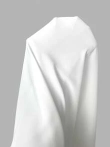 SHEIN Tall 女款純色斜口袋實用優雅簡約通勤辦公 A 字傘裙長款正式白色大碼長裙，適合高個女性 - 白色 - 查看 8