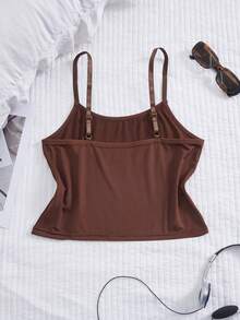 Eraneu 1 pieza Camiseta interior versátil de moda para mujer - Marrón - Ver 7