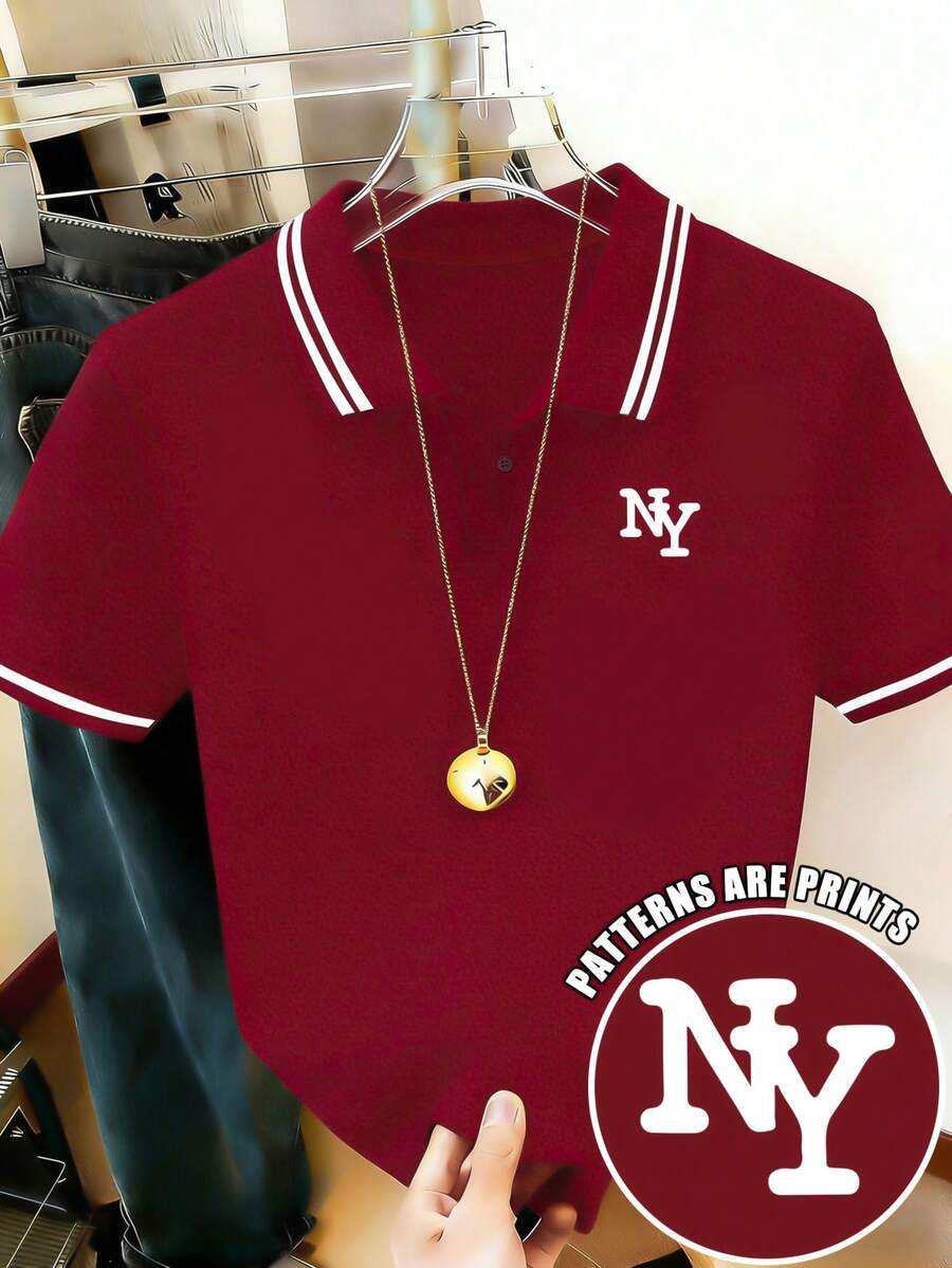 Resyla Women's Polo Shirt With New York NY Logo Print - Black - View 1