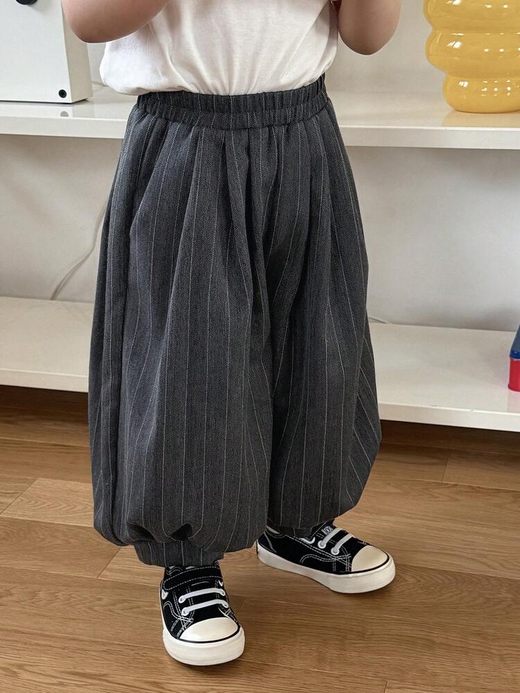 Toddler Boys' Loose Fit Korean Style Striped Casual Bottoms