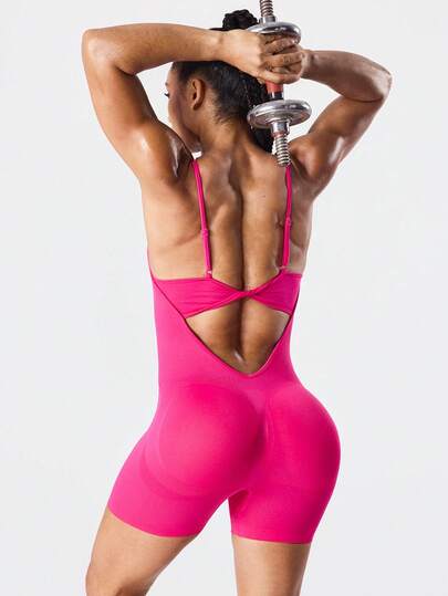 Seamluxe SHEIN Sport Mono sin costuras, mono ajustado sexy, mono de mujer, mono, pantalones deportivos