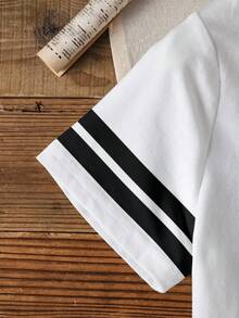 TEENAGE MUTANT NINJA TURTLES | SHEIN 男童简约印花圆领短袖T恤 - 白色 - 查看 7