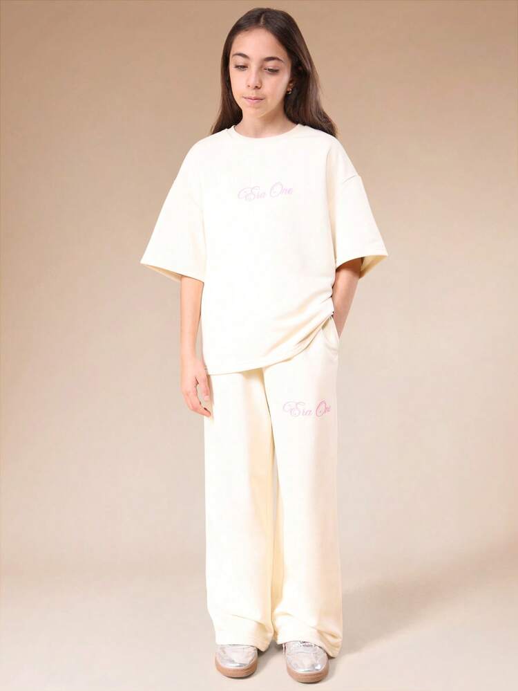 Oversized T-Shirt With Wide Leg Trouser Set