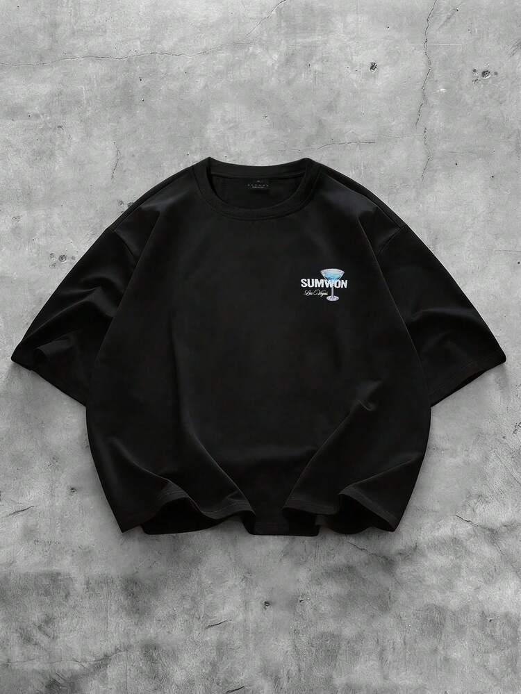 Camiseta gráfica con temática de casino y estampado de póker