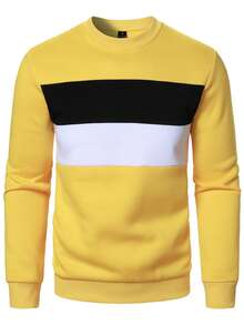Manfinity Homme Men's Regular Streetwear Casual Pullover Pullover Sweatshirt, Suitable For Daily Wear - Multicolor - View 5