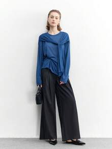 CUCCOO BIZCHIC 女士尖头黑色漆皮后带极简主义鞋，适合通勤和日常穿着 - 黑色 - 查看 6