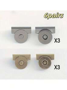 2/6/8 pares de broches magnéticos a presión para bolsos, hebillas invisibles y ocultas, broches magnéticos, broches para bolsos de cuero, botones, broches ocultos, botones sin costuras, cierres a presión. - Multicolor - Ver 28