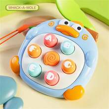 1pc Whack-A-Mole Mini Handheld Toy, Interactive Educational Toy For Toddlers, No Battery Needed Multi-Color Design, Suitable Gift For Kids 3+ Years Old , Christmas Birthday - Multicolor - View 5
