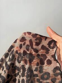 MaterniWear 夏季孕妇时尚豹纹修身连衣裙 - 棕色 - 查看 7