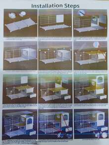 Cat Cage With Toilet, Drawer Style Cat Litter Box, Integrated Large Space, One Bedroom, One Living Room, One Bathroom, Household Simple Cat Cabinet, Cat Villa - Multicolor - View 9