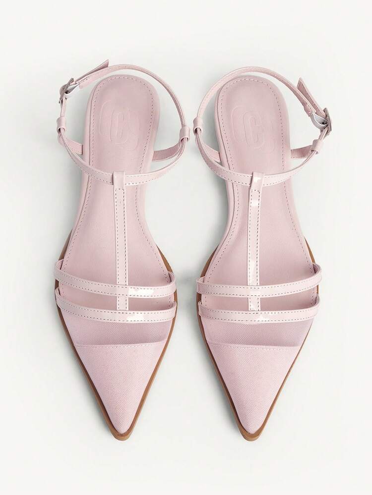 CUCCOO CHICEST Women Shoes New French Sexy Mesh Low Vamp Flat Bottom Women's Slingback Shoes