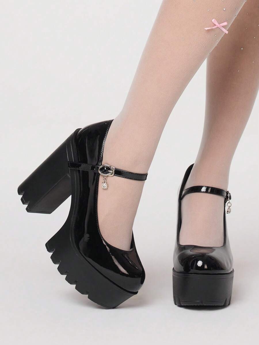 ROMWE Goth Women Pumps - Black - View 1