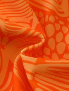 Swim Mod Women's Tropical Print Two Pieces Bikini Set, Casual Holiday - Multicolor - View 6