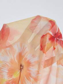 Coolane Vestido mini halter sin espalda con gráficos de flores, cómodo y elástico, para vacaciones de verano, atuendos de playa y fiestas bohemias - Multicolor - Ver 7