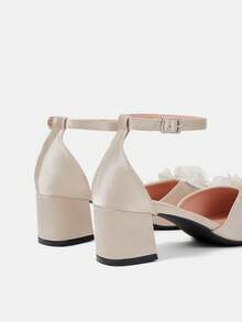 CUCCOO HITCHD Tacones altos de moda versátiles de uso diario con diseño de hebilla y punta afilada para mujer - Albaricoque - Ver 10