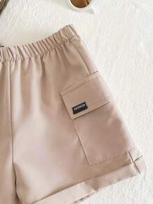 LMoss Kids 2pcs Baby Boy Knitted Striped Crew Neck T-Shirt And Woven Shorts Set - Multicolor - View 4