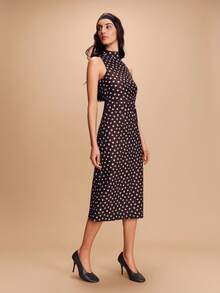 lacRébo 黑色无袖高领长款连衣裙 - 时尚经典 - 黑色 - 查看 5