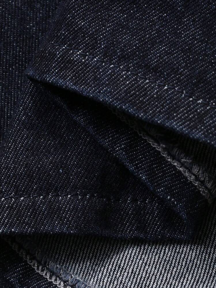 Loose Denim Artistic Sleeveless Shirt Dress For Women