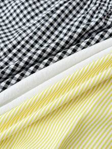 Quần short ống rộng dáng thường ngày cho bé gái tuổi teen, chất liệu vải dệt, họa tiết hình học, kẻ caro, kẻ sọc, màu trơn, đa năng, điểm nhấn nơ. - Nhiều màu - Xem 5