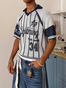 STEELVANCE Men's Street Fashion Short Sleeve Knit Sweater - White - View 6