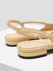 MOTF SPRING AND SUMMER NEW SPLICING WOMEN'S SHOES, SLINGBACK SIDE SLINGBACK ROUND TOE LOW VAMP FLAT SHOES WOMEN VALENTINE'S DAY SPRING SHOES - Black Apricot - View 8